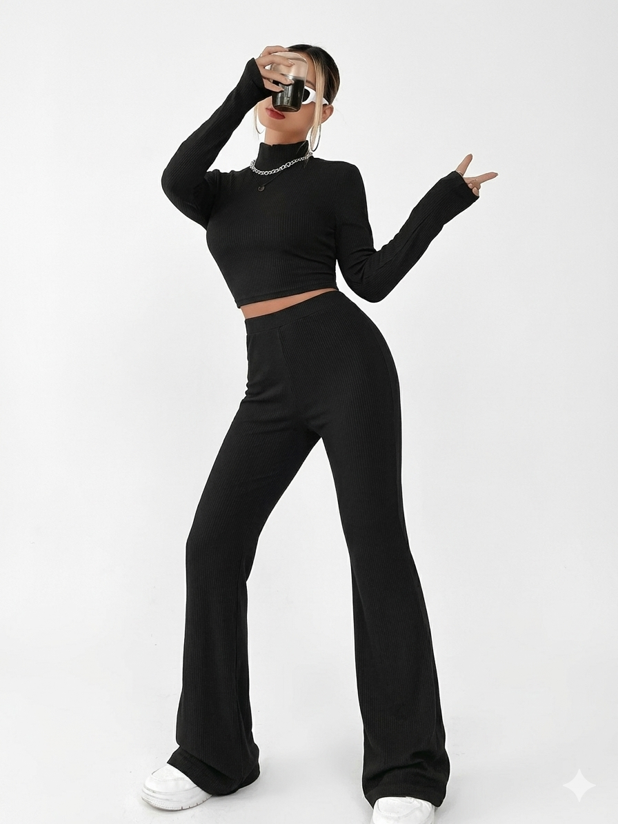 Conjunto de Punto Acanalado